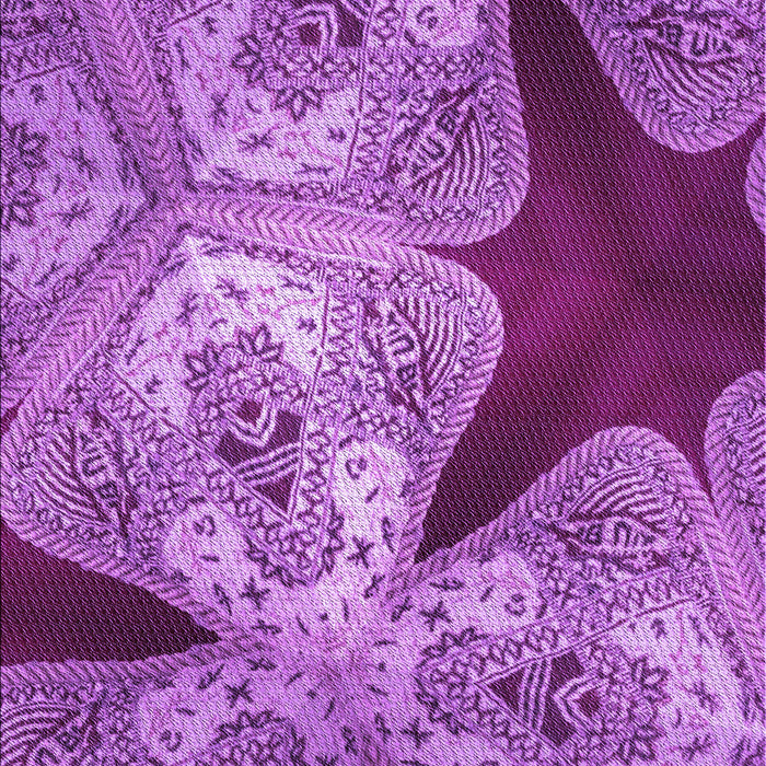 Machine Washable Transitional Purple Rug, wshpat2040pur