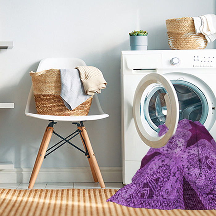 Machine Washable Transitional Purple Rug in a Washing Machine, wshpat2040pur