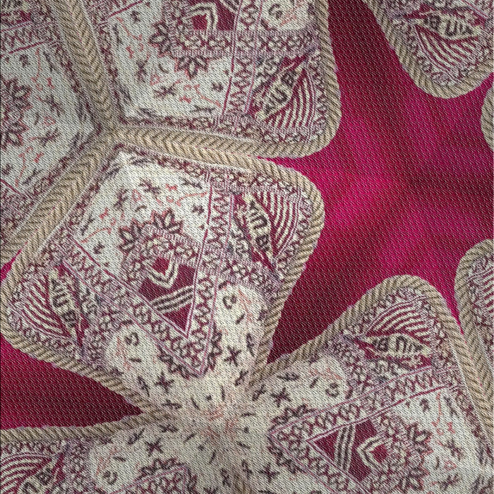 Patterned Maroon Purple Novelty Rug, pat2040