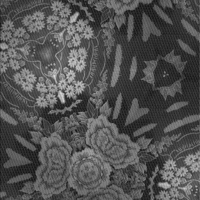 Machine Washable Transitional Charcoal Black Rug, wshpat2041gry