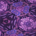 Round Patterned Purple Rug, pat2041pur