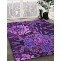 Patterned Purple Rug, pat2041pur