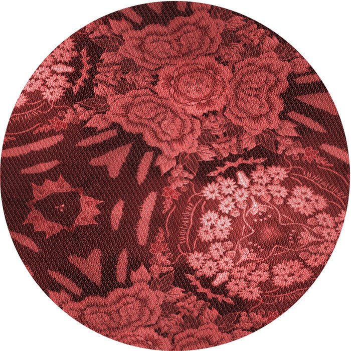 Square Machine Washable Transitional Crimson Red Rug in a Living Room, wshpat2041rd