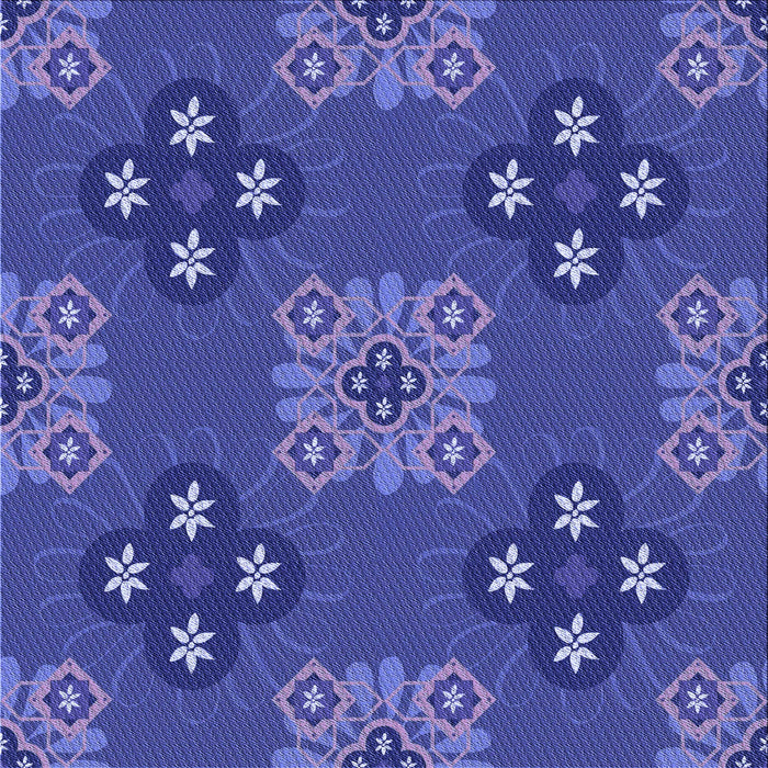 Round Machine Washable Transitional Light Slate Blue Rug, wshpat2042blu