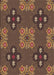 Machine Washable Transitional Red Brown Rug, wshpat2042brn