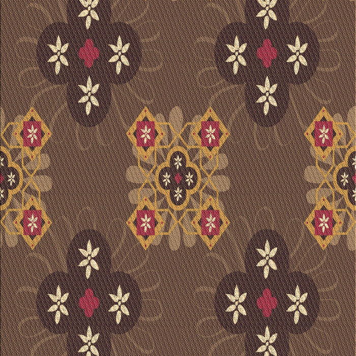 Machine Washable Transitional Red Brown Rug, wshpat2042brn