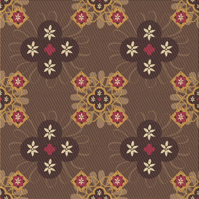 Round Machine Washable Transitional Red Brown Rug, wshpat2042brn