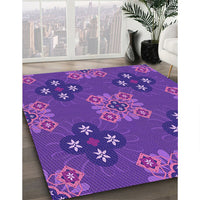 Patterned Amethyst Purple Rug, pat2042pur