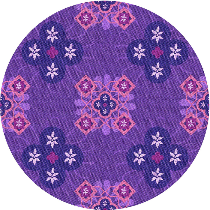 Square Patterned Amethyst Purple Rug, pat2042pur