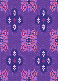 Machine Washable Transitional Amethyst Purple Rug, wshpat2042pur