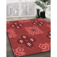 Patterned Red Rug, pat2042rd