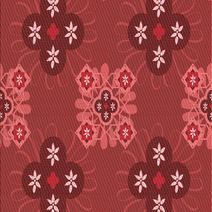 Machine Washable Transitional Red Rug, wshpat2042rd
