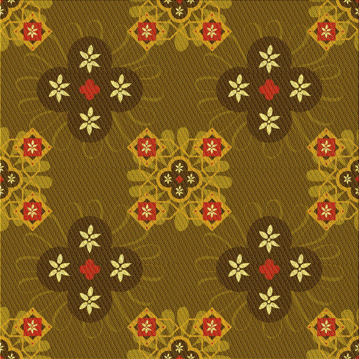 Round Patterned Red Brown Rug, pat2042yw