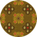 Square Patterned Red Brown Rug, pat2042yw