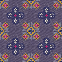 Square Patterned Silver Gray Novelty Rug, pat2042
