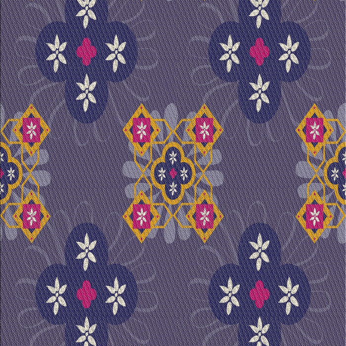 Patterned Silver Gray Novelty Rug, pat2042