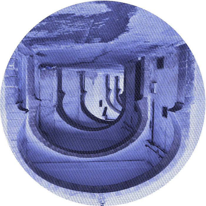 Square Patterned Sky Blue Rug, pat2043blu