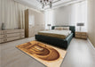 Patterned Orange Rug in a Bedroom, pat2043org