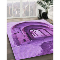 Patterned Violet Purple Rug, pat2043pur