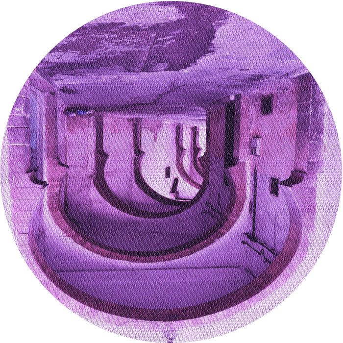 Square Patterned Violet Purple Rug, pat2043pur