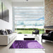 Square Patterned Purple Rug in a Living Room, pat2044pur