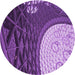 Square Patterned Purple Rug, pat2044pur