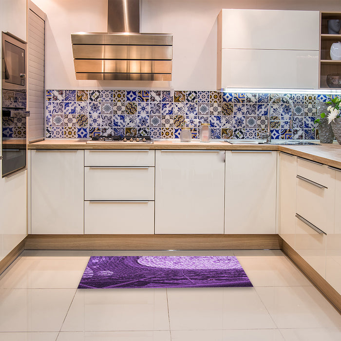 Machine Washable Transitional Purple Rug in a Bedroom, wshpat2044pur