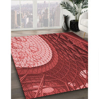 Patterned Red Rug, pat2044rd