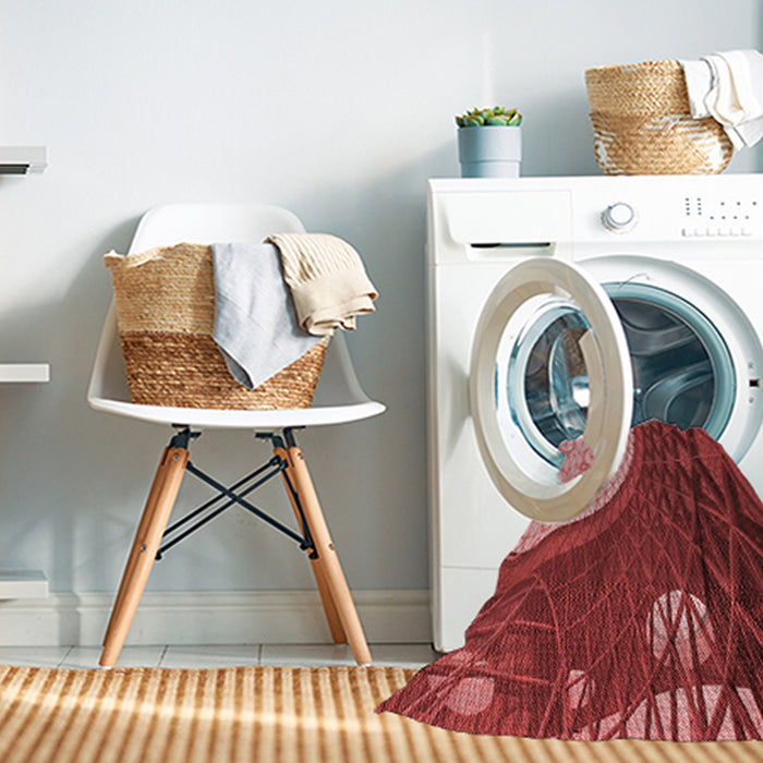 Machine Washable Transitional Red Rug in a Washing Machine, wshpat2044rd