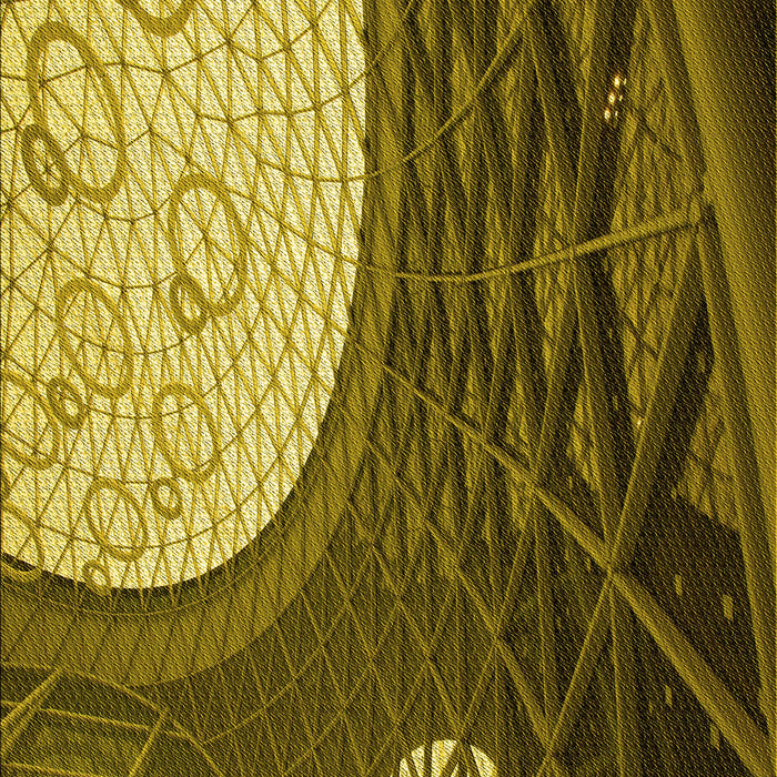 Patterned Orange Gold Rug, pat2044yw