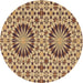 Square Patterned Yellow Orange Rug, pat2045brn