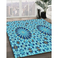 Patterned Blue Rug, pat2045lblu