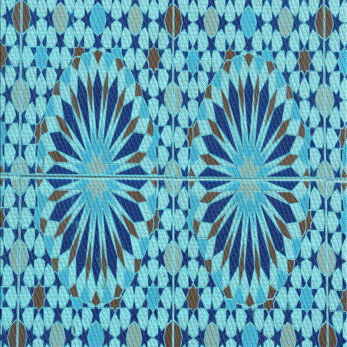 Machine Washable Transitional Blue Rug, wshpat2045lblu