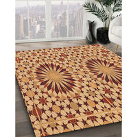 Patterned Orange Rug, pat2045org