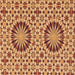 Round Patterned Orange Rug, pat2045org