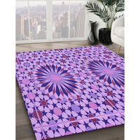 Patterned Violet Purple Rug, pat2045pur