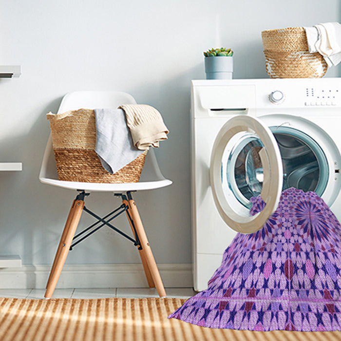 Machine Washable Transitional Violet Purple Rug in a Washing Machine, wshpat2045pur