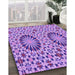 Patterned Violet Purple Rug in Family Room, pat2045pur