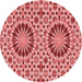 Square Patterned Light Coral Pink Rug, pat2045rd