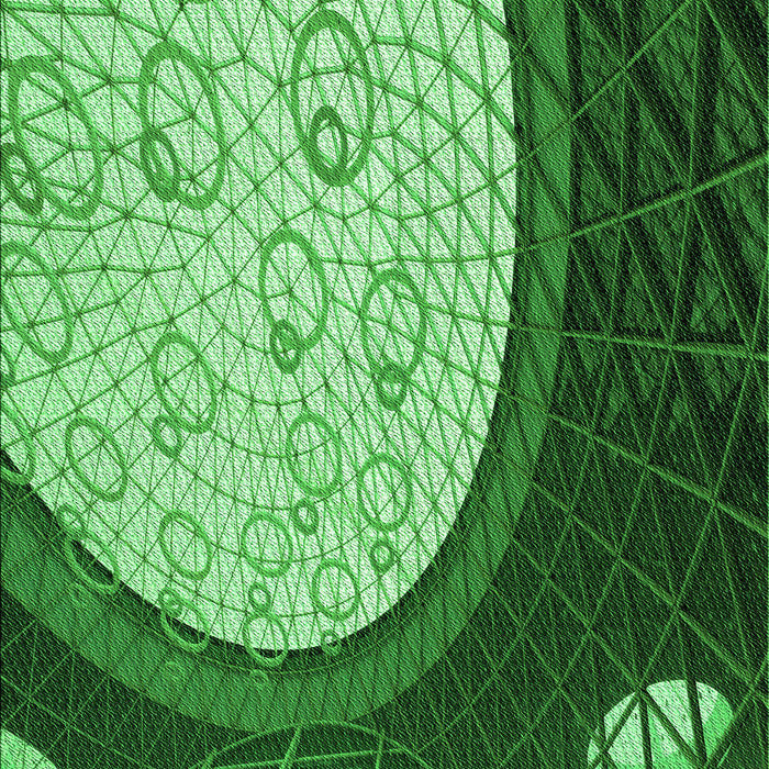 Machine Washable Transitional Deep Emerald Green Rug, wshpat2046grn