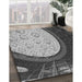 Patterned Cloud Gray Rug in Family Room, pat2046gry