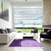 Machine Washable Transitional Violet Purple Rug in a Kitchen, wshpat2046pur