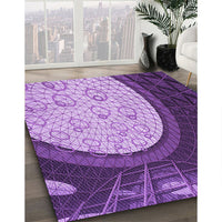 Patterned Violet Purple Rug, pat2046pur