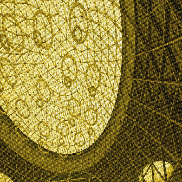 Patterned Golden Brown Yellow Rug, pat2046yw