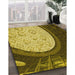 Machine Washable Transitional Golden Brown Yellow Rug in a Family Room, wshpat2046yw