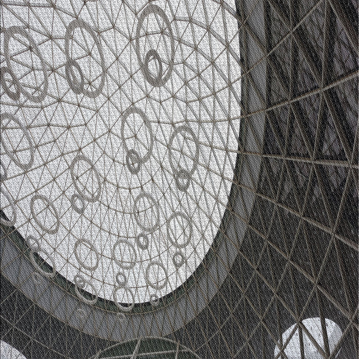 Patterned Silver Gray Novelty Rug, pat2046