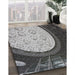 Patterned Silver Gray Novelty Rug in Family Room, pat2046