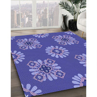 Patterned Purple Rug, pat2047blu