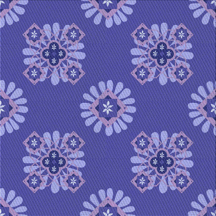 Round Patterned Purple Rug, pat2047blu