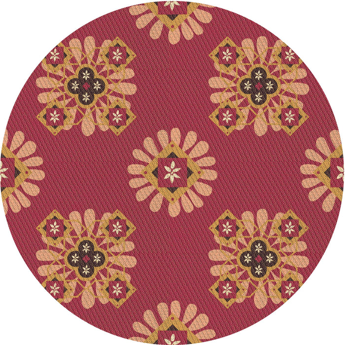 Square Machine Washable Transitional Crimson Red Rug in a Living Room, wshpat2047brn